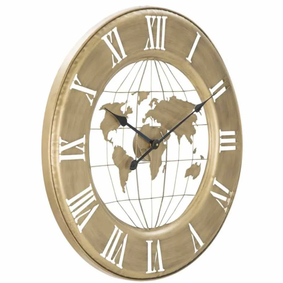 Wanduhr Durchmesser 63 cm modernes Design aus Eisen - Telma