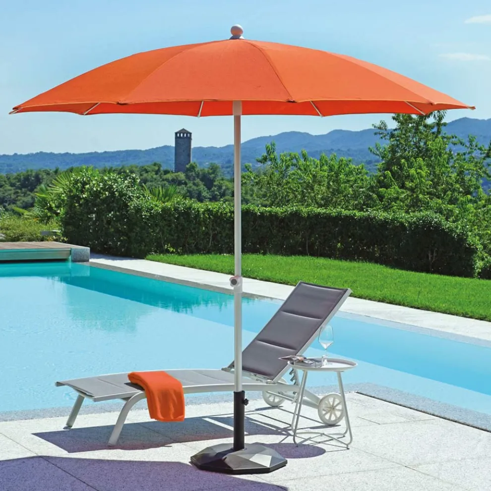 Outdoor-Stoffschirm mit Design-Aluminiumstruktur - Leroy