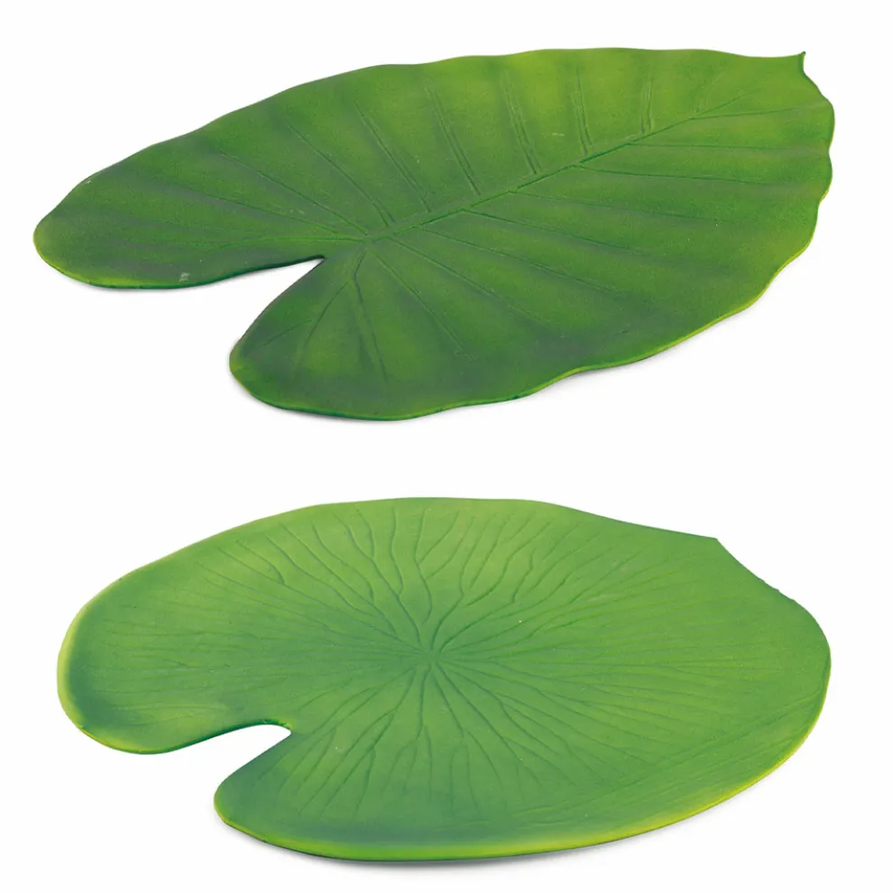 Pvc Frühstücks-Tischsets sortierte grüne oder schwarze Blätter 12 Stück - Esther