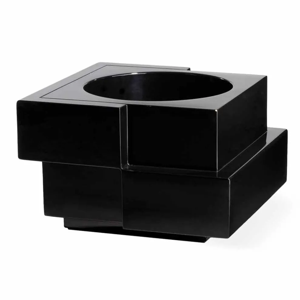 Dekorativer Vase für draußen / innen auf Rädern Slide Cubic Yo, hergestellt in Italien