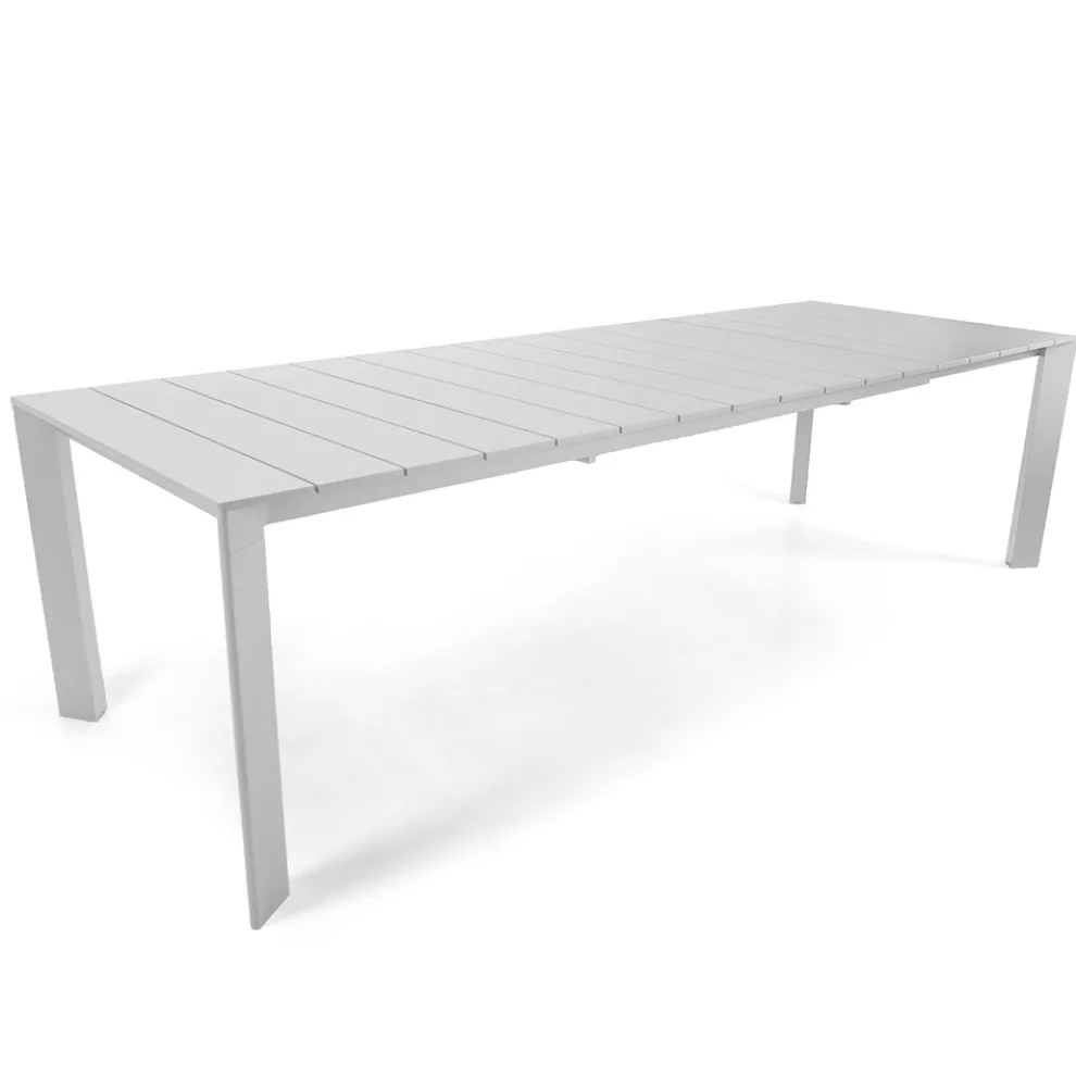 Ausziehbarer Tisch 281 cm aus Aluminium mit Lattenrost - Spezifisch