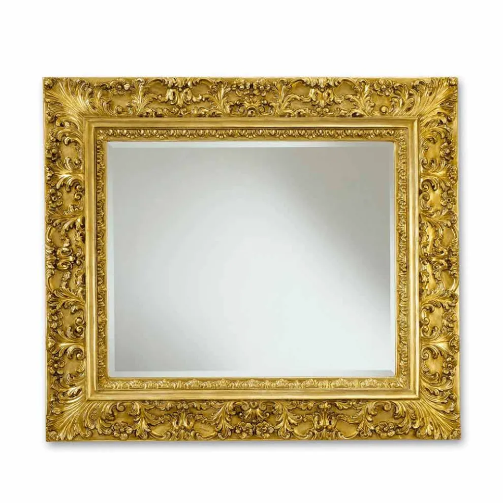 Rechteckiger Deko Wandspiegel in Rosen Design Agasse