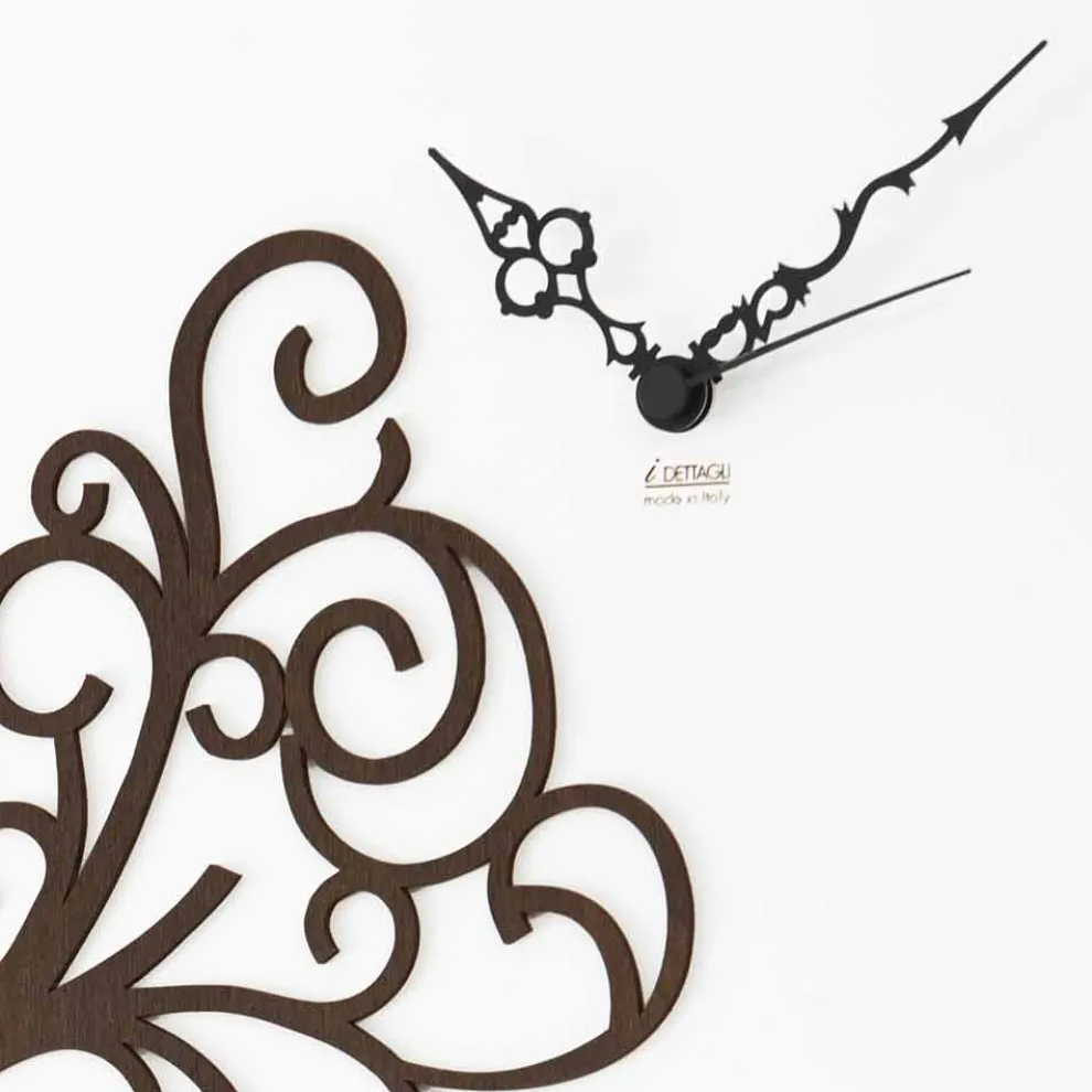 Weiße quadratische hölzerne Design-Wanduhr mit Baum - Alberoeden