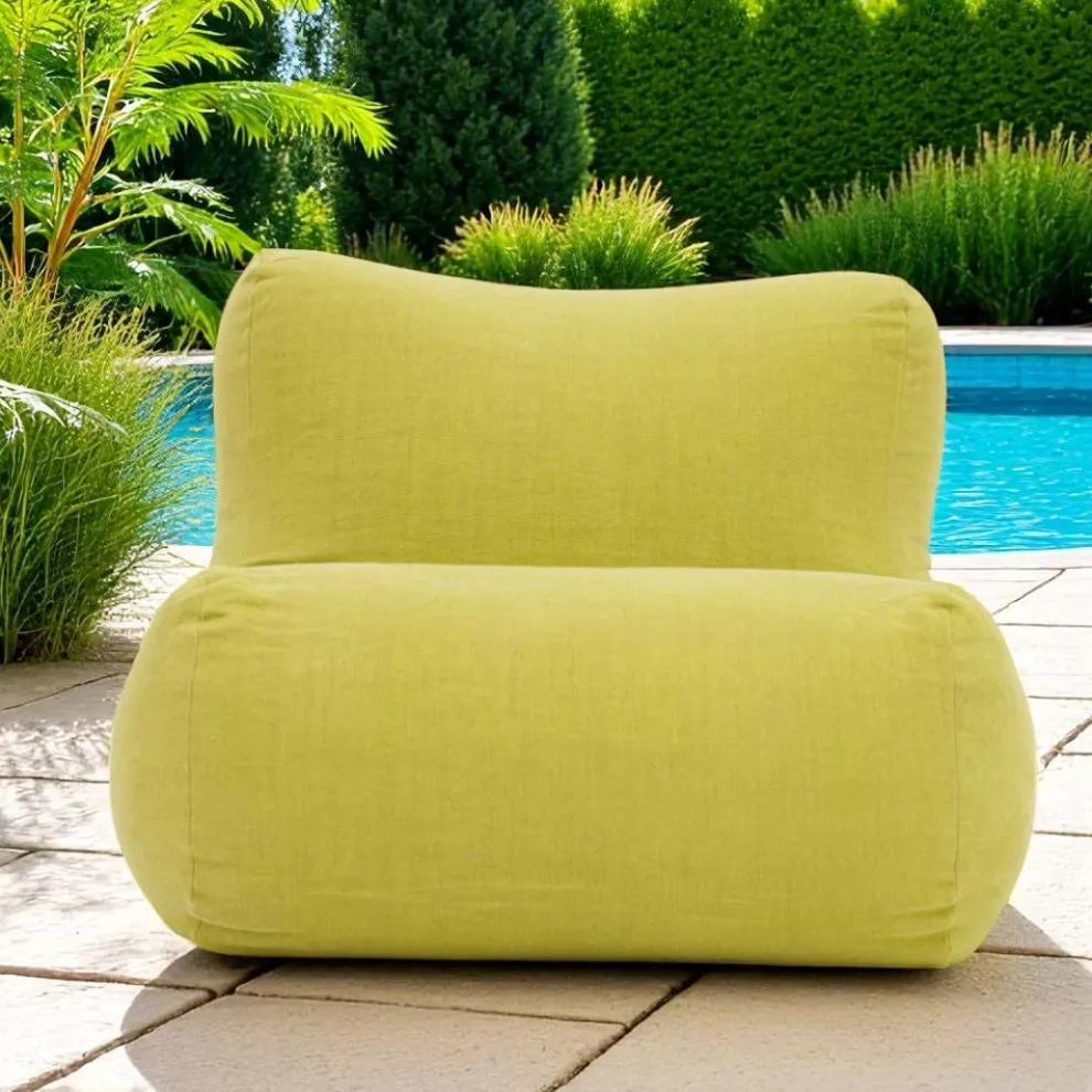 Gartensessel aus limettengrünem Stoff - Maestrale