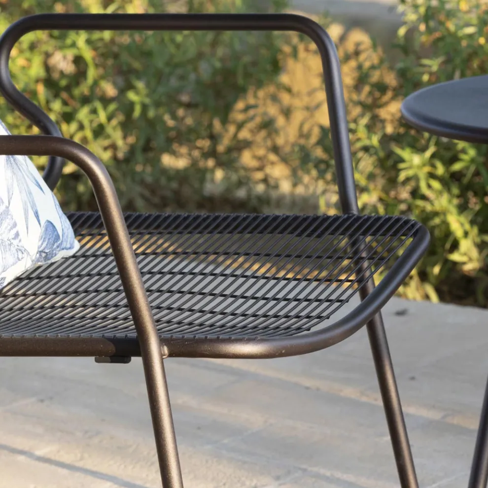 Gartenliege aus farbigem Metall Made in Italy - Vikas