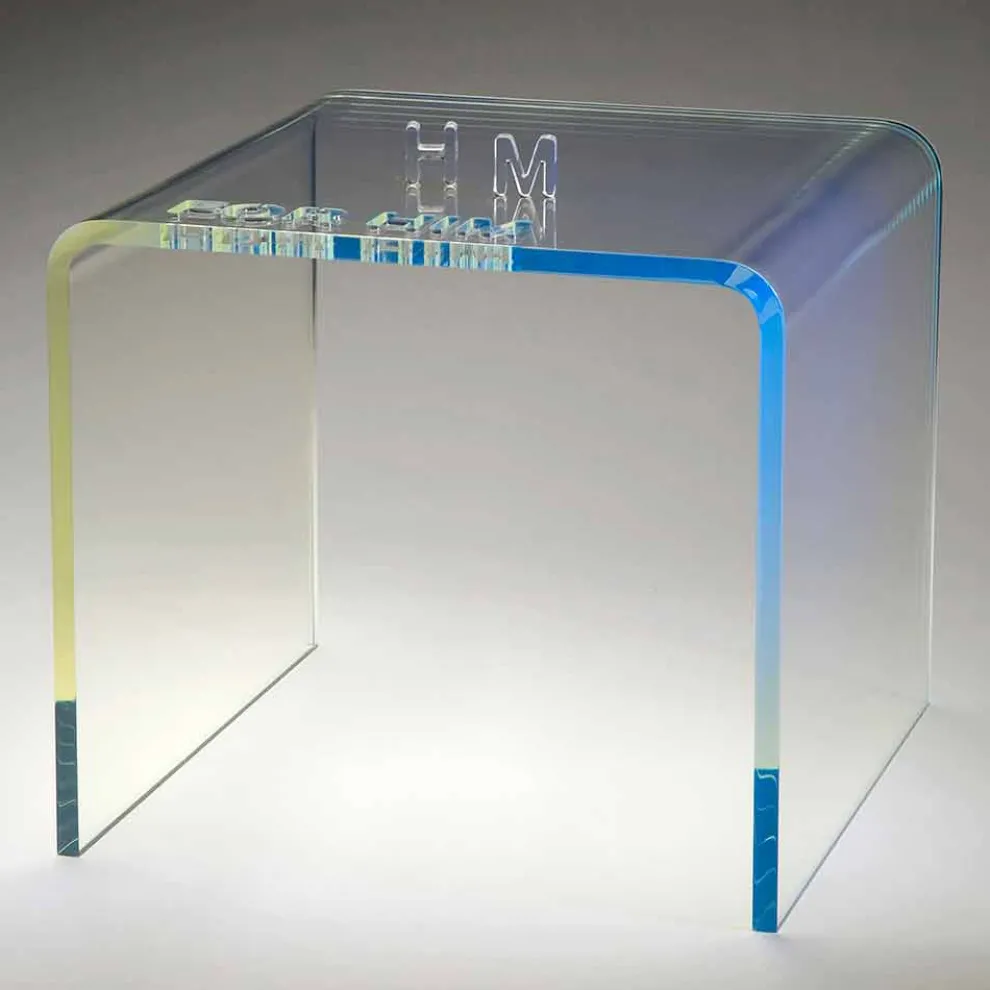 Set aus 2 Nachttischen im modernen Design aus Methacrylat Made in Italy - Leielui