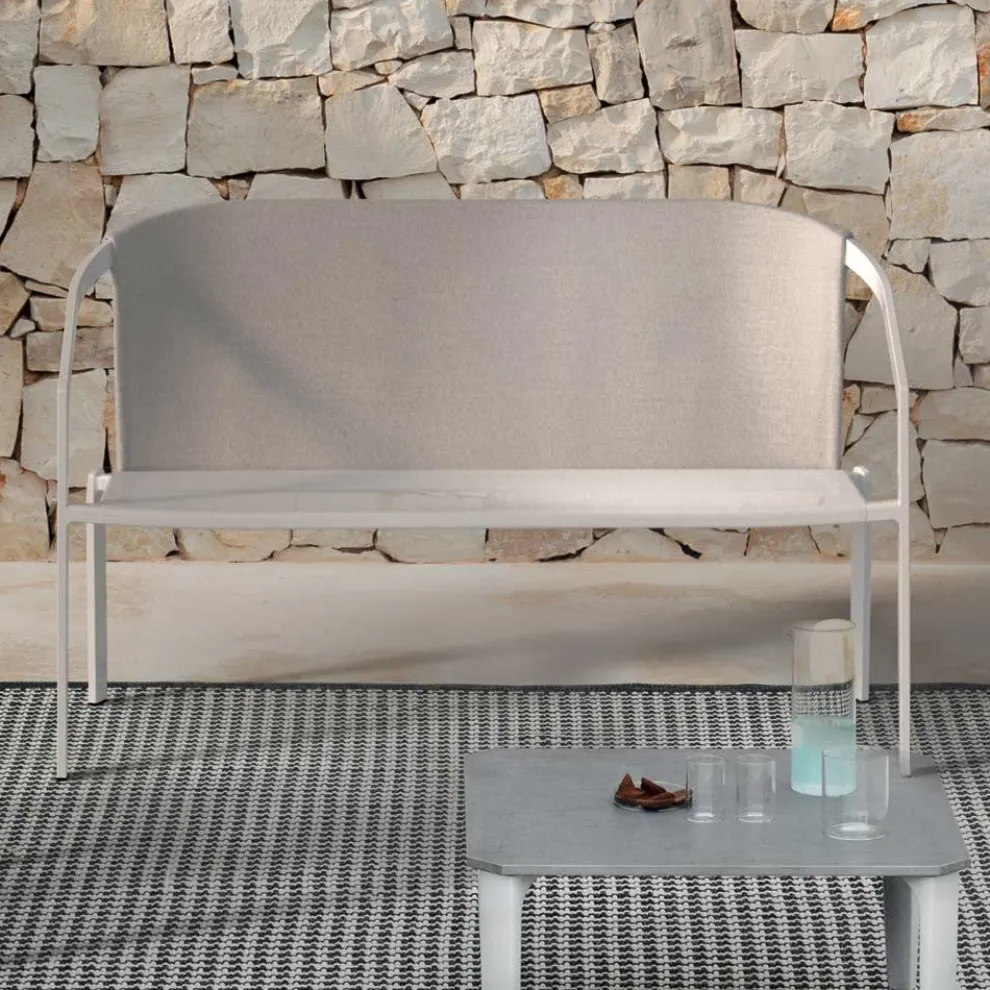 2-Sitzer Outdoor-Sofa mit Aluminiumstruktur Made in Italy - Zaika