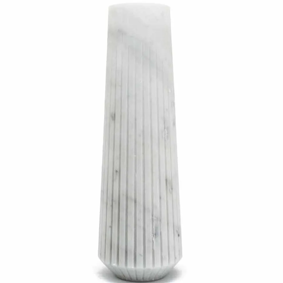 Moderne weiße Carrara Marmor dekorative Vase Made in Italy - Kairo