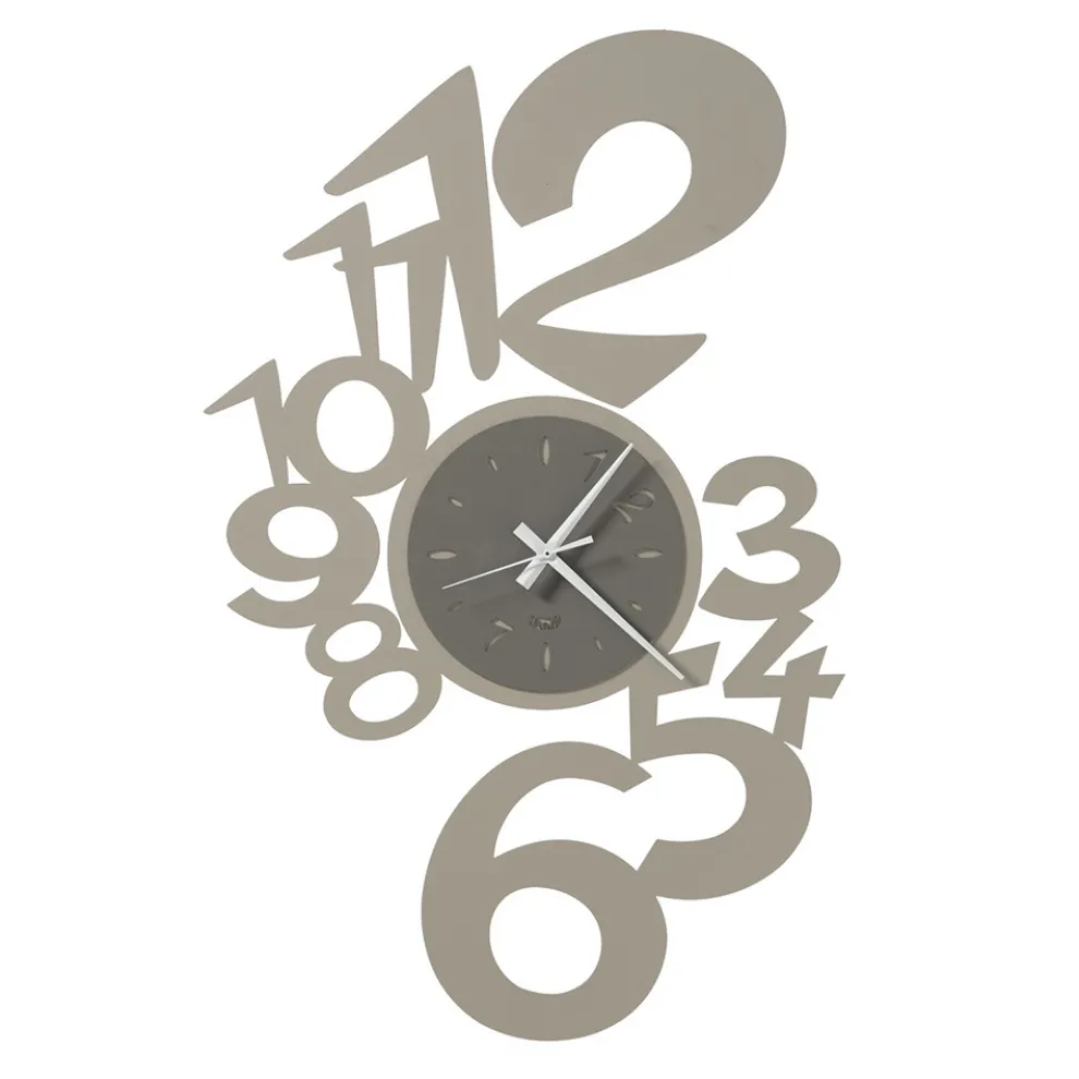 Große Design-Wanduhr aus Eisen mit externen Zahlen - Wassermann