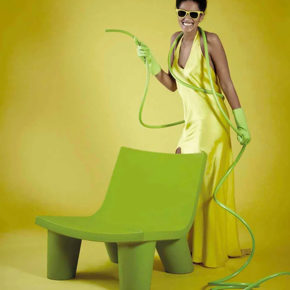 Außen- / Innenfarbsessel Slide Low Lita in Italien hergestellt