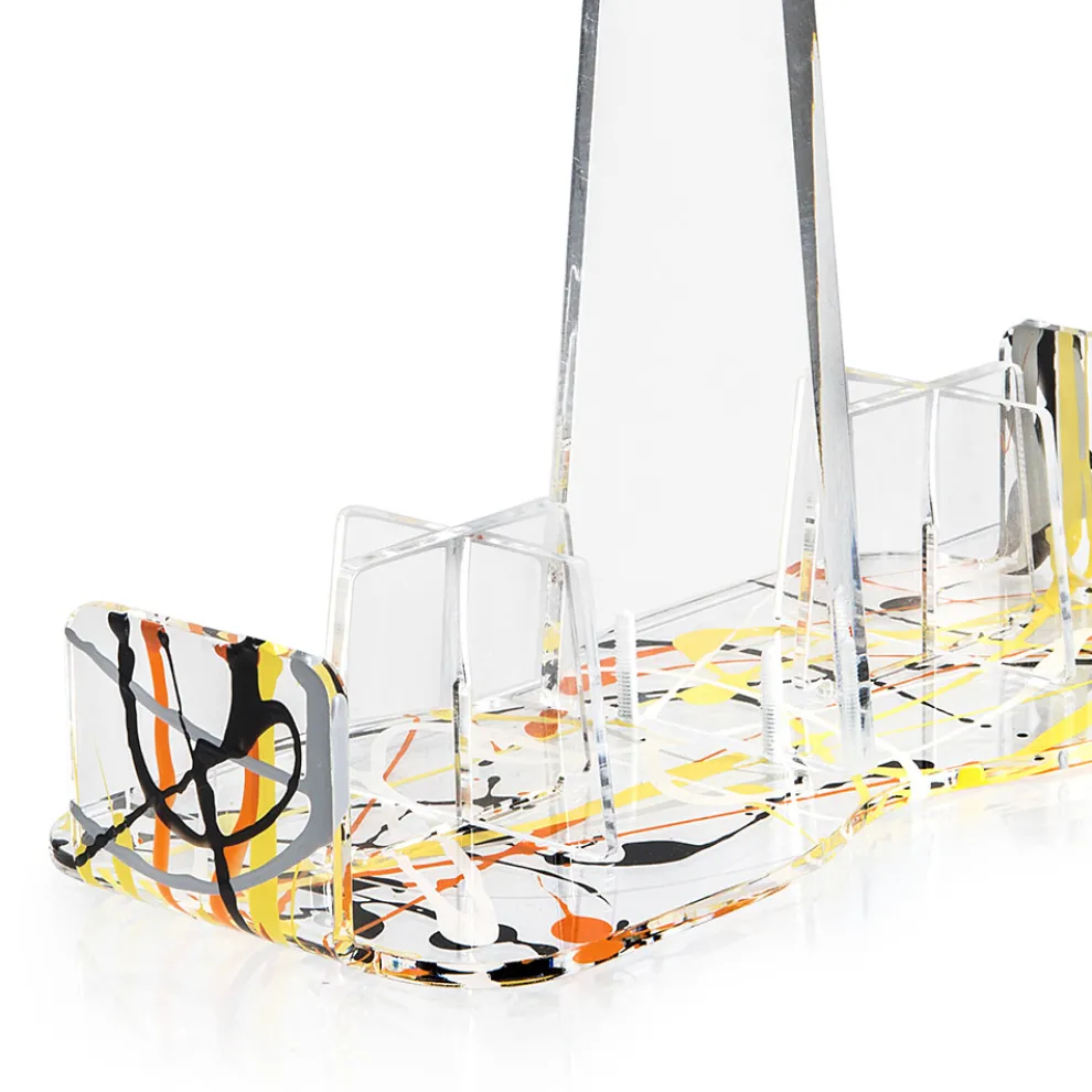 Getränkehalter aus mehrfarbigem Plexiglas Made in Italy Elegant - Multibic