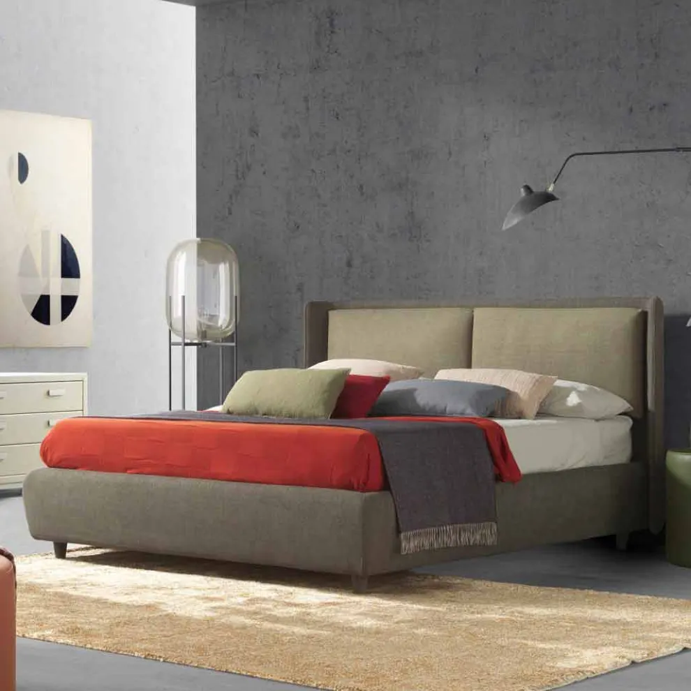 Modernes Doppelbett, ohne Bettcontainer, Kate von Bolzan