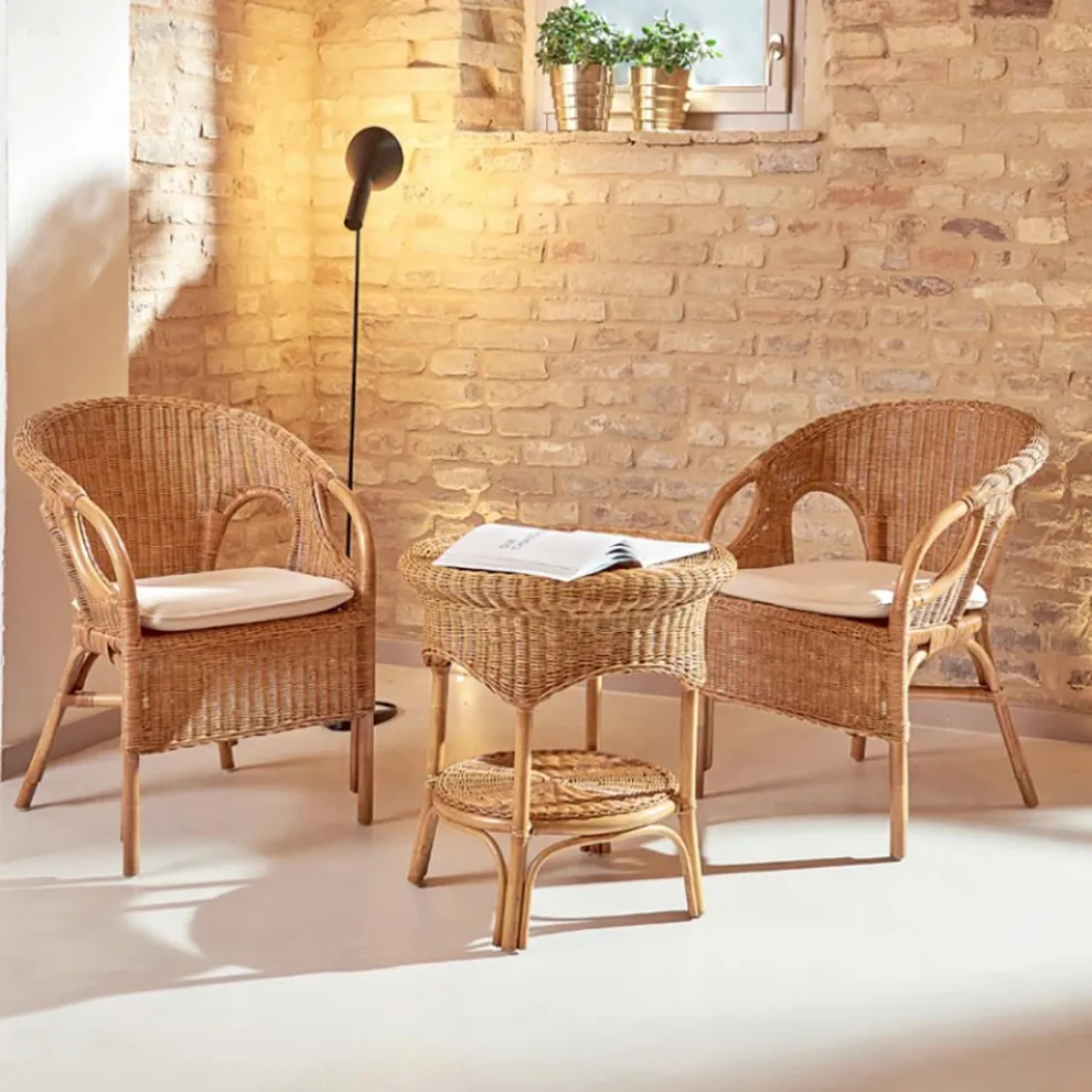 Outdoor Korbsessel mit Sitzkissen - Nathaniel