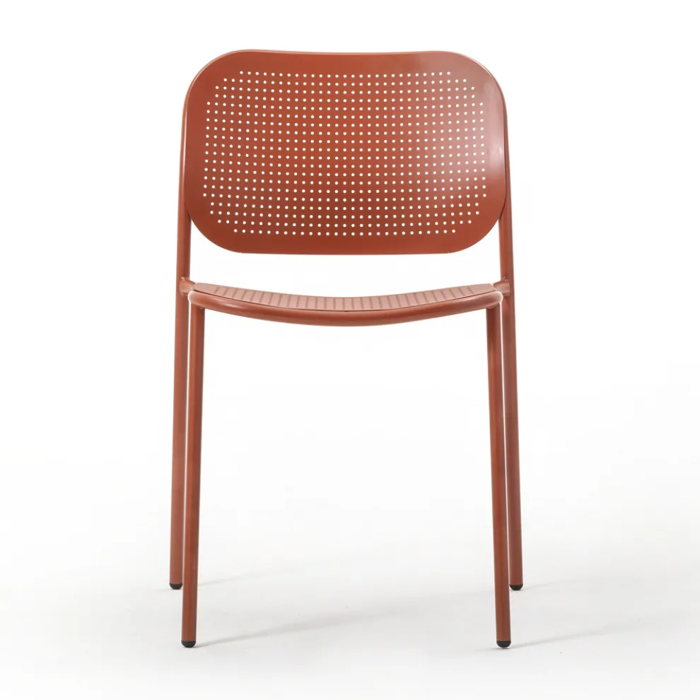 Gartenstuhl aus lackiertem Metall Made in Italy 2 Stück - Synergy