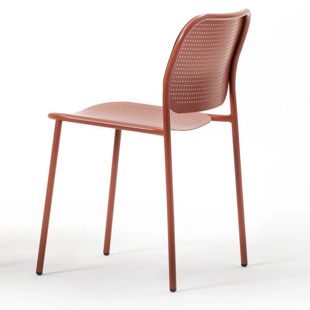 Gartenstuhl aus lackiertem Metall Made in Italy 2 Stück - Synergy