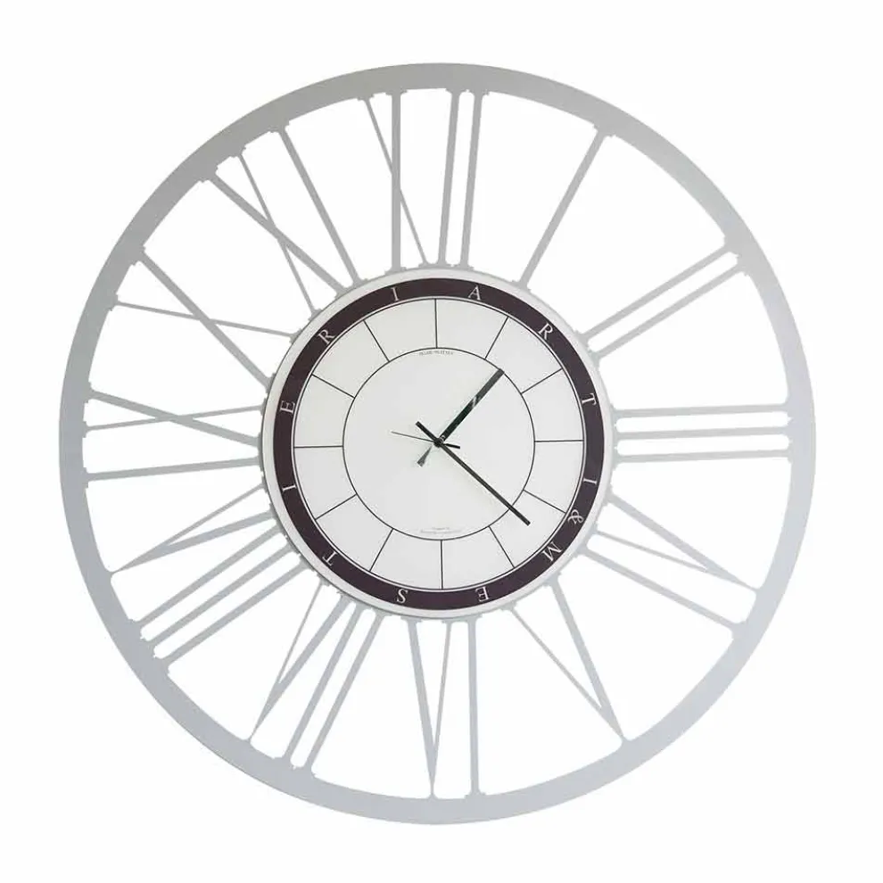 Große moderne Wanduhr aus Eisen Made in Italy - Einar