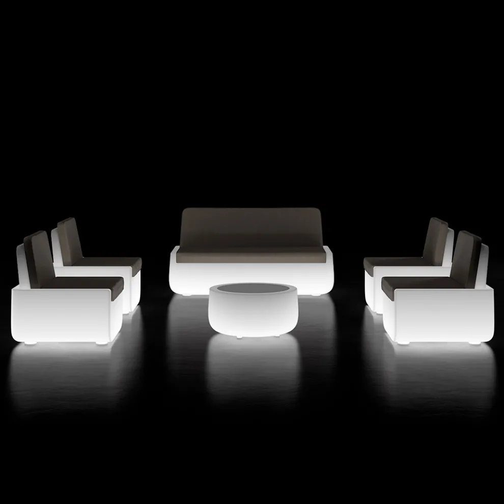 Leuchtender Couchtisch im Freien mit LED-Licht und HPL-Platte Made in Italy - Belida
