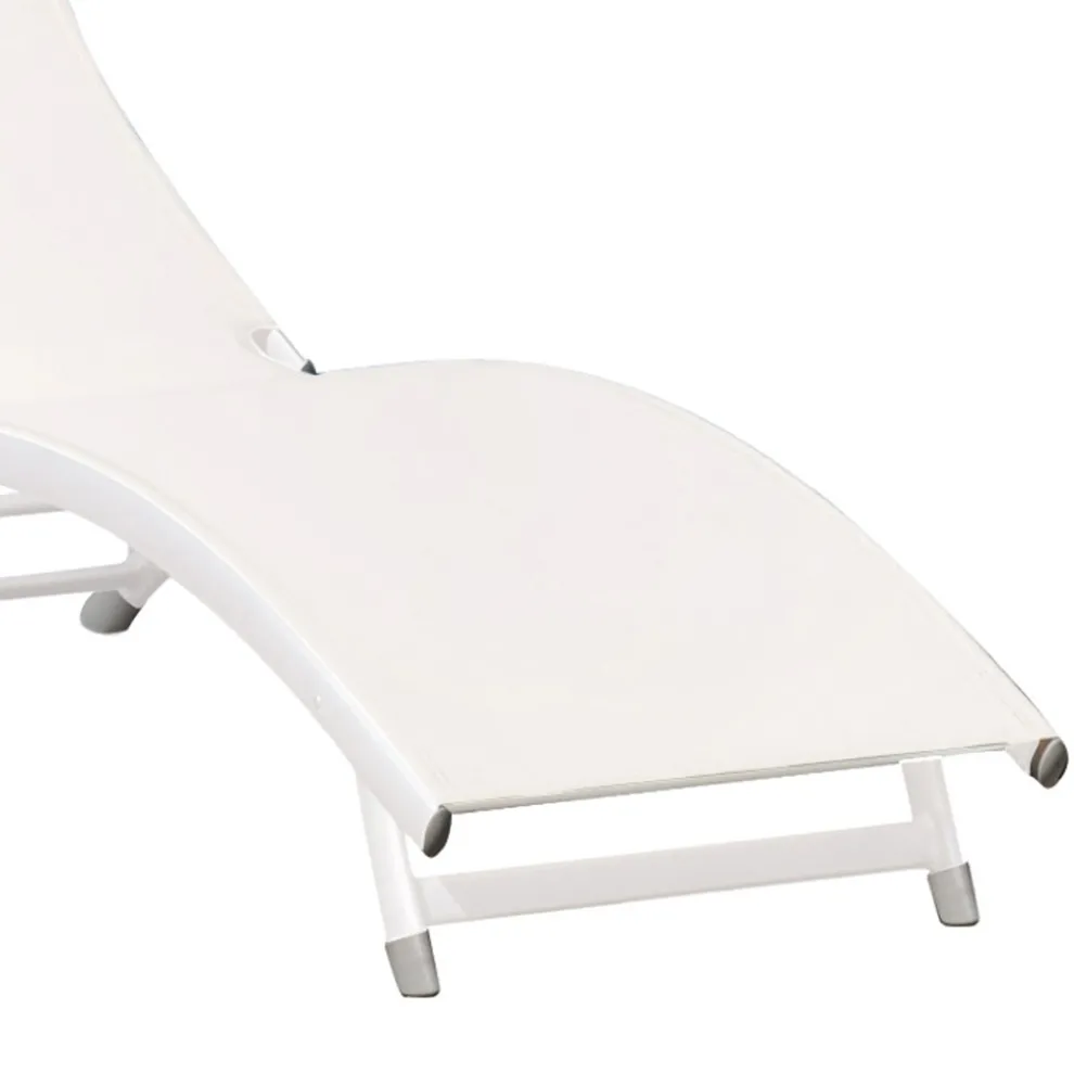 Gartenliege mit weißer Aluminiumstruktur - Berranger
