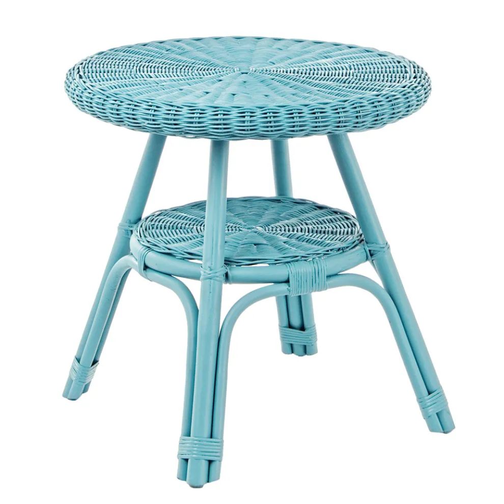 Runder Rattan Garden Couchtisch, Durchmesser 52 cm - Favolizia