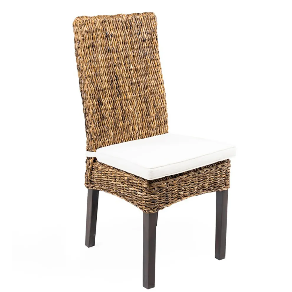 Outdoor-Stuhl in Bananengeflecht mit Sitzkissen - Safari