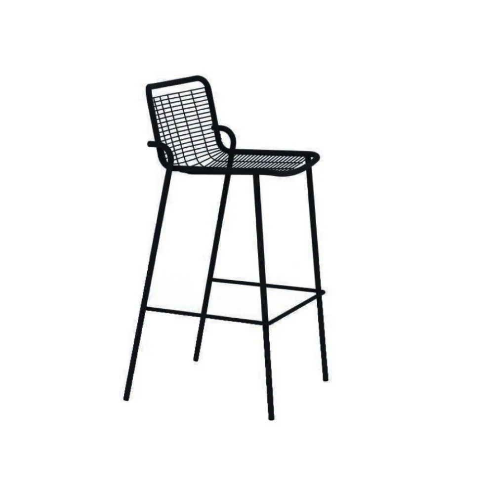 Stapelbarer Outdoor-Hocker aus Metall Made in Italy 2 Stück - Vikas