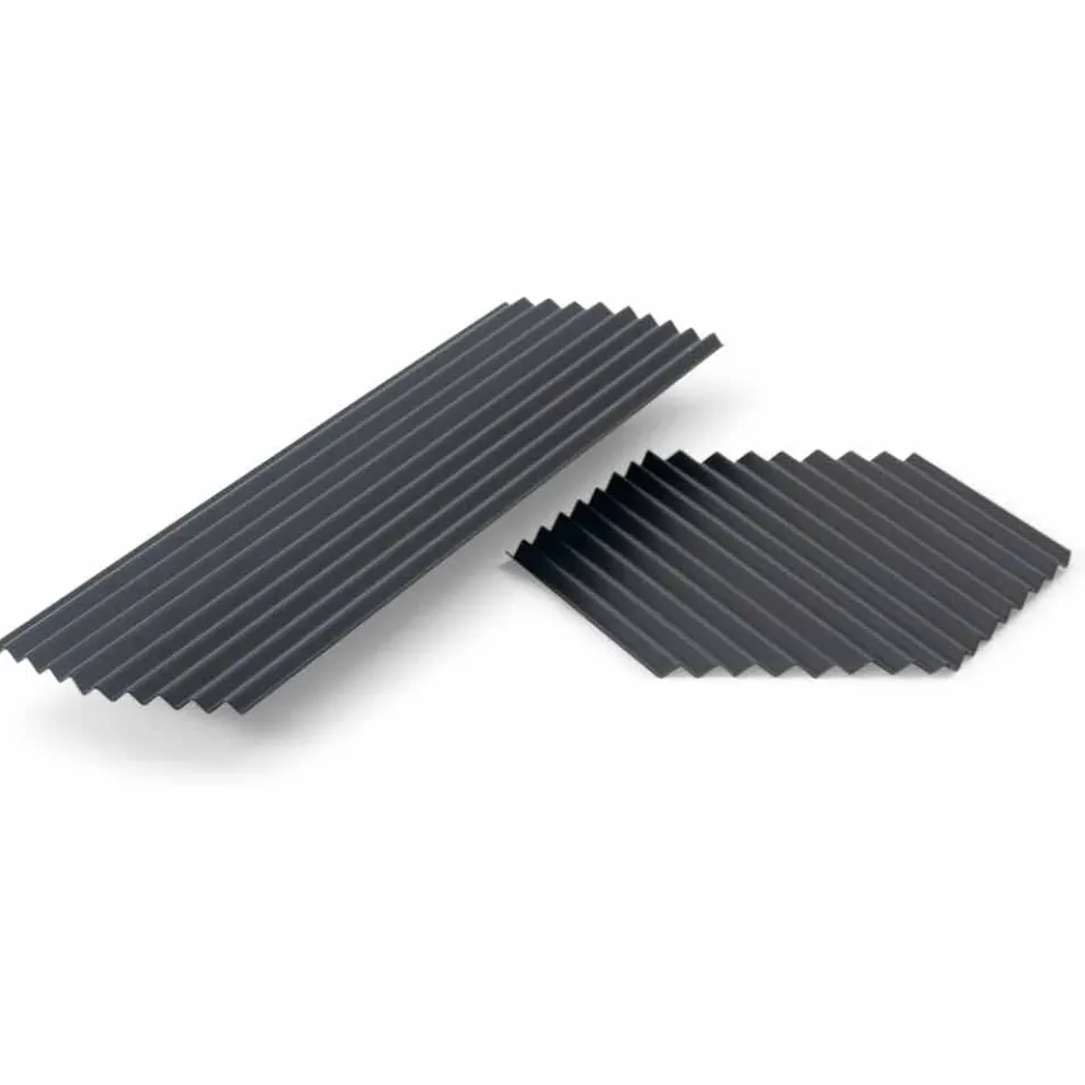 Paar Tabletts in schwarz oder gold lackiertem Stahl Modernes Design - Savona