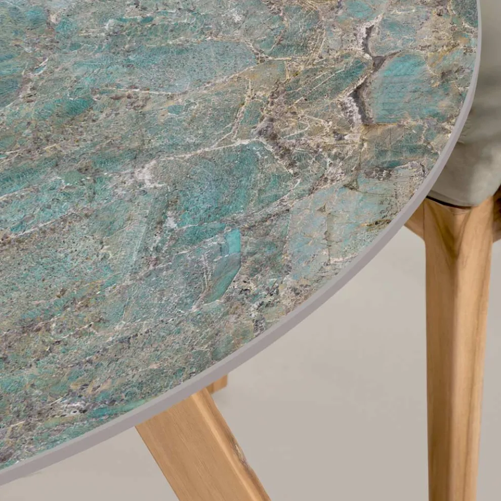 Runder Gartentisch aus Santos-Keramik Made in Italy - Pegaso