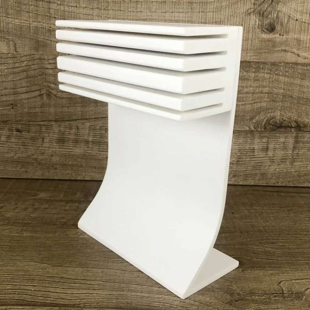 Küchenmesserhalter aus weißem Corian Made in Italy Design - Ivanova