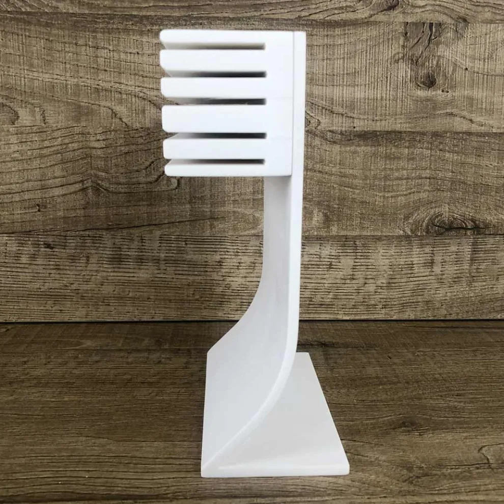 Küchenmesserhalter aus weißem Corian Made in Italy Design - Ivanova