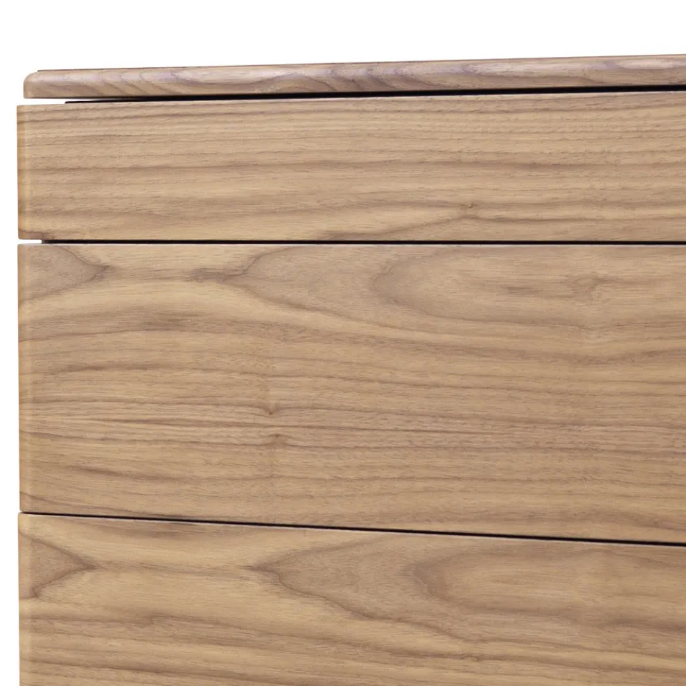 Design Kommode aus Massivholz und Leder Grilli York made in Italy