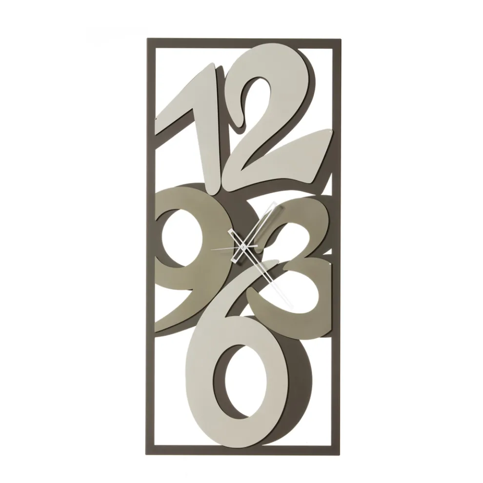 Uhr aus Eisen mit großen Zahlen, hergestellt in Italien – Aquarium