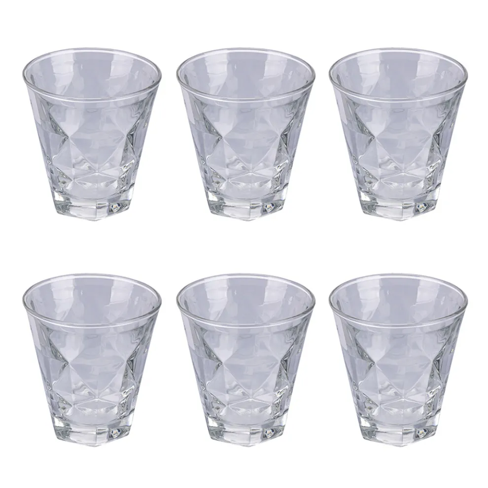 12er Set Wassergläser 280 ml aus handgefertigtem Glas - Tasse