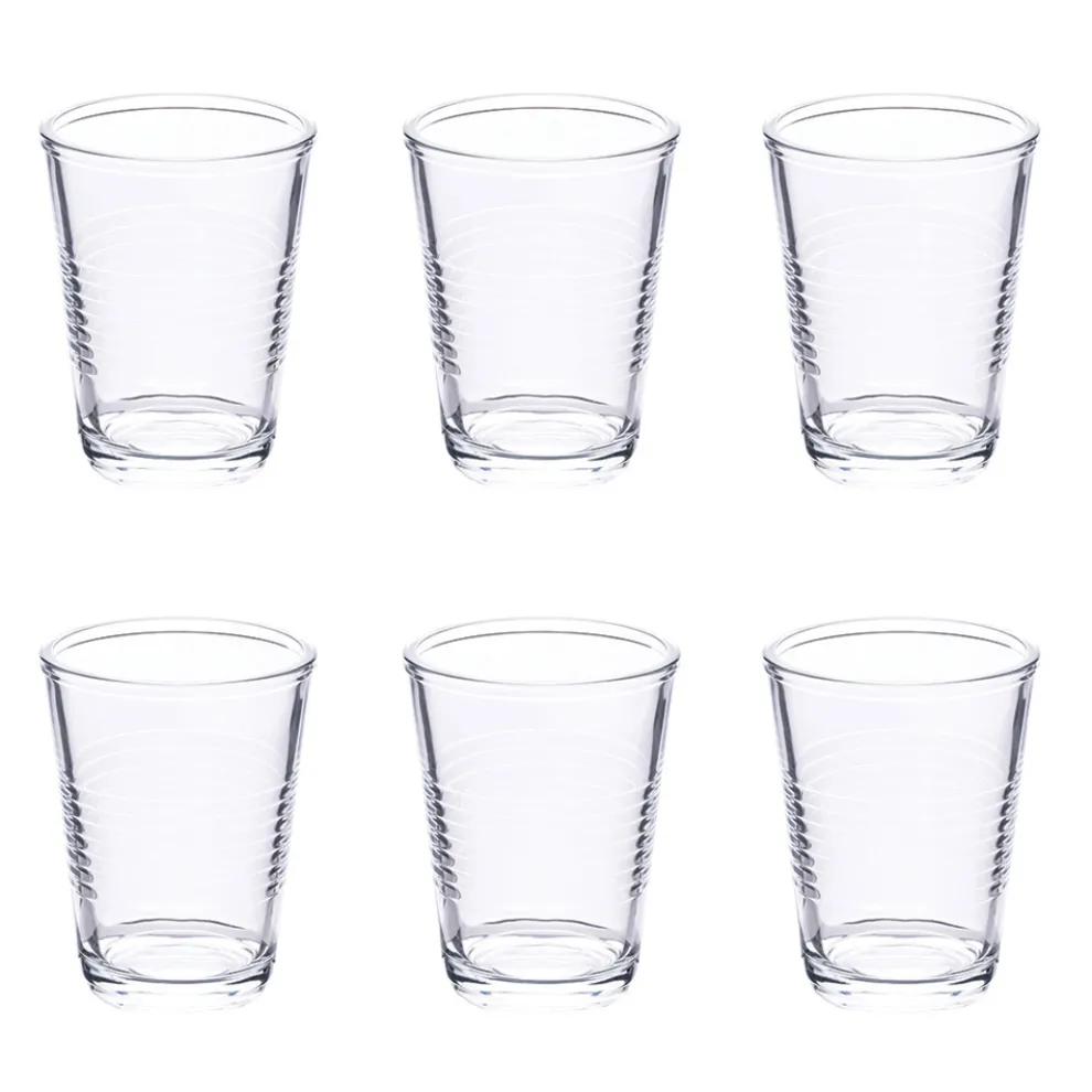 12er Set Wassergläser 270 ml aus handgefertigtem Glas - Tasse