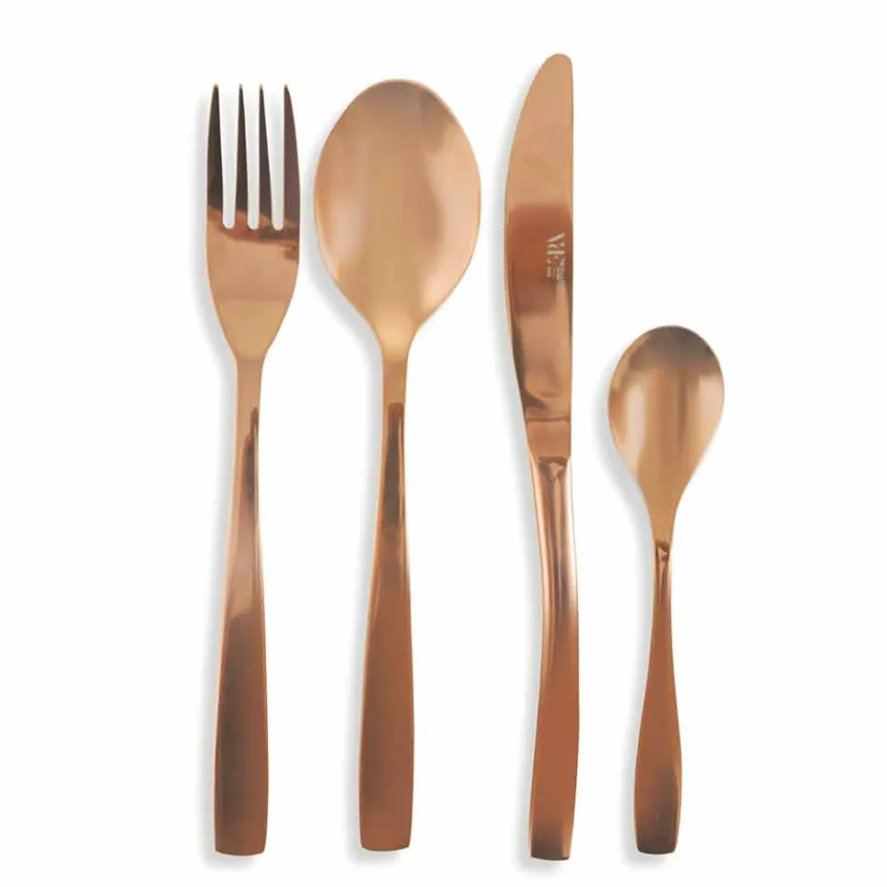 Luxus 24-teiliges Besteckset aus Stahl mit Design - Wisconsin