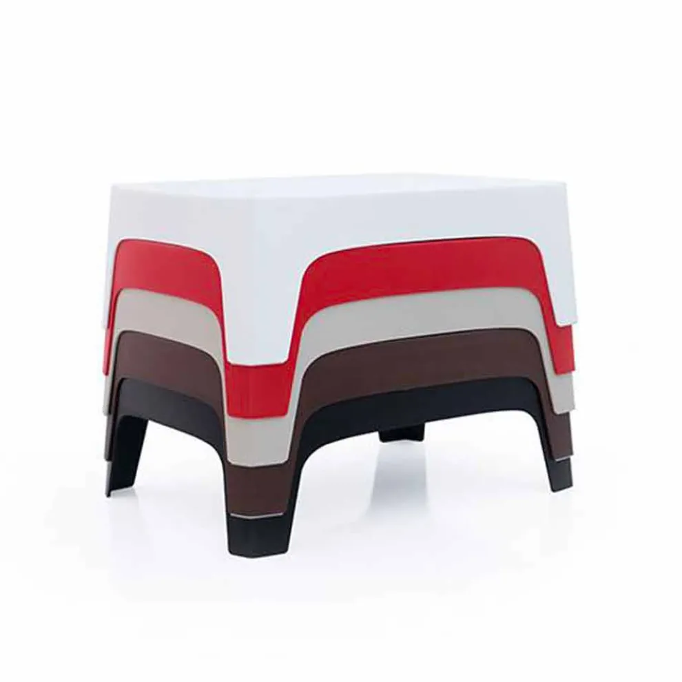 Outdoor Couchtisch Solid Kollektion von Vondom aus Polypropylen, 4 Stück