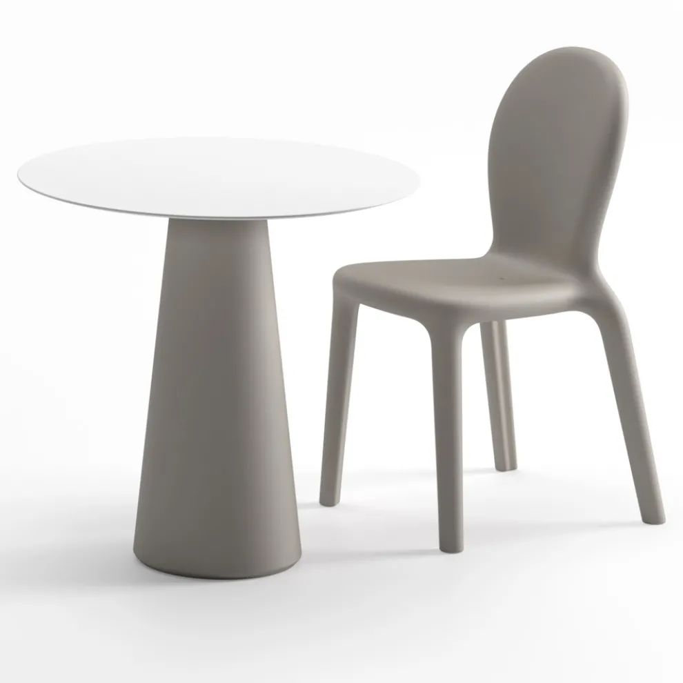 Moderner Tisch im Freien aus HPL und opakem Polyethylen Made in Italy - Forlina