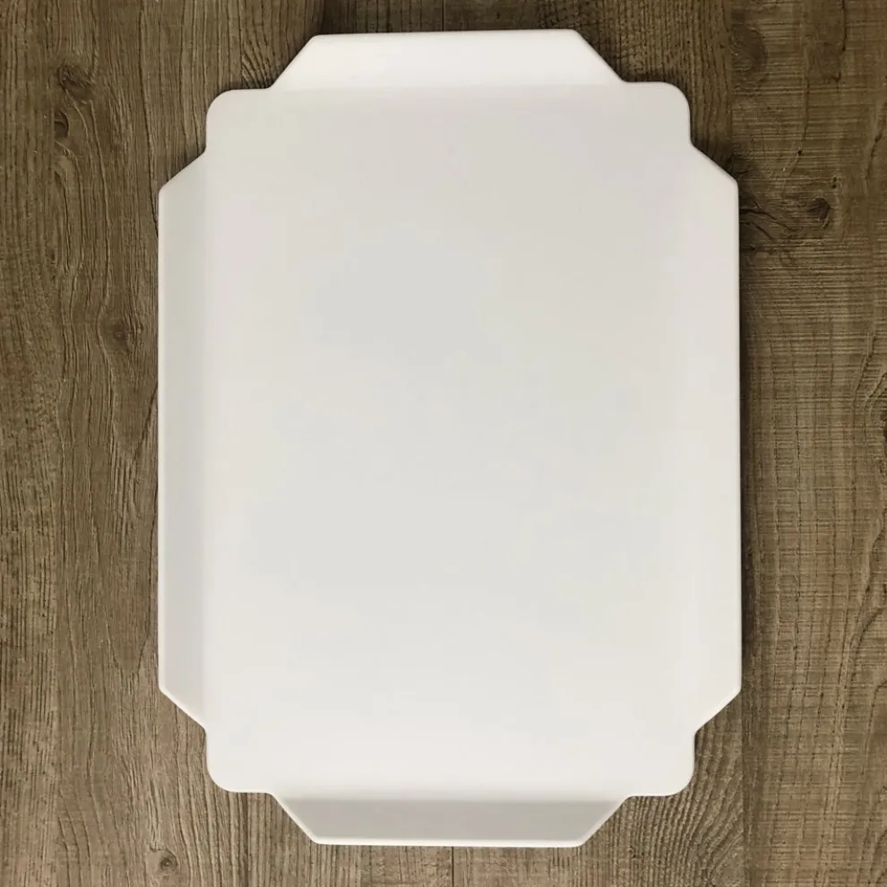 Rechteckiges Küchentablett in weißer Corian-Qualität Made in Italy - Ivanova