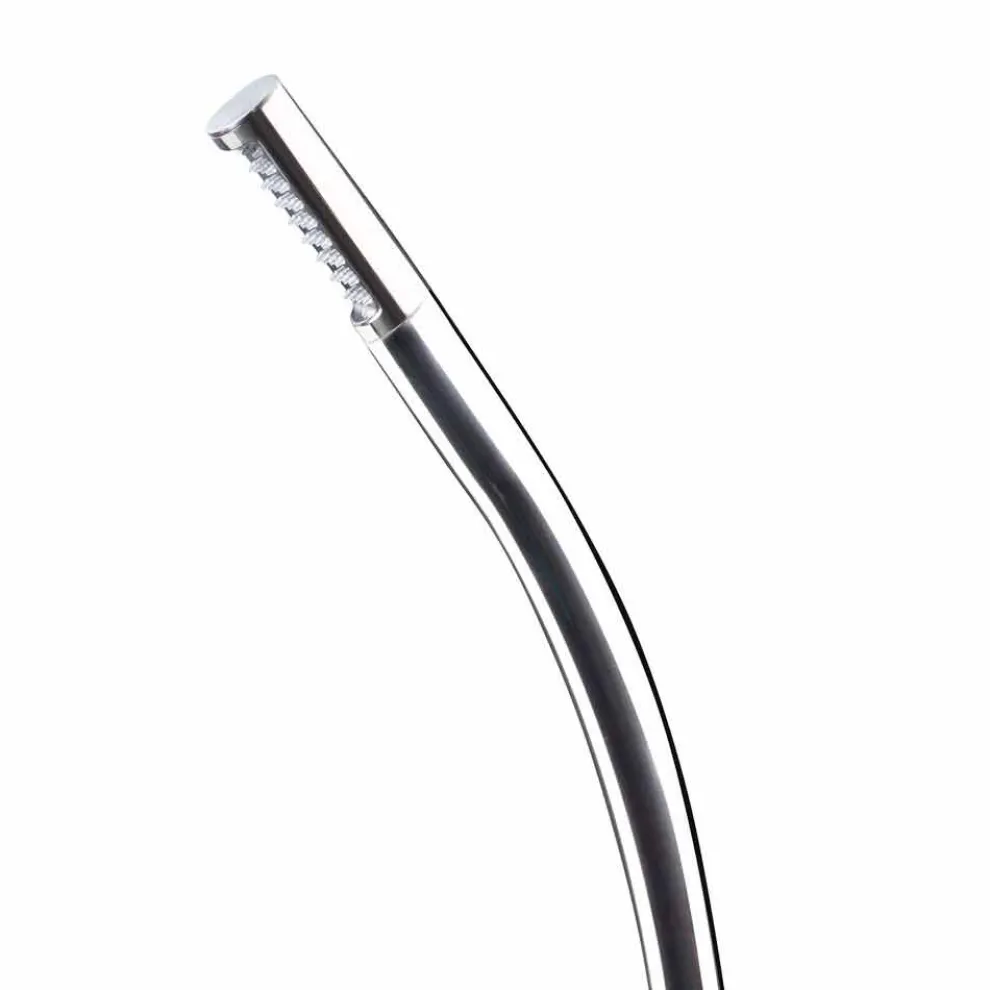 Außenduschsäule aus Stahl mit eingebautem Duschkopf Made in Italy - Yuki