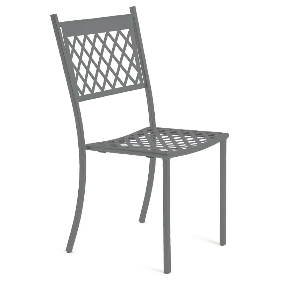 Stapelbarer Outdoor-Stuhl aus verzinktem Stahl Made in Italy 4 Stück - Celia