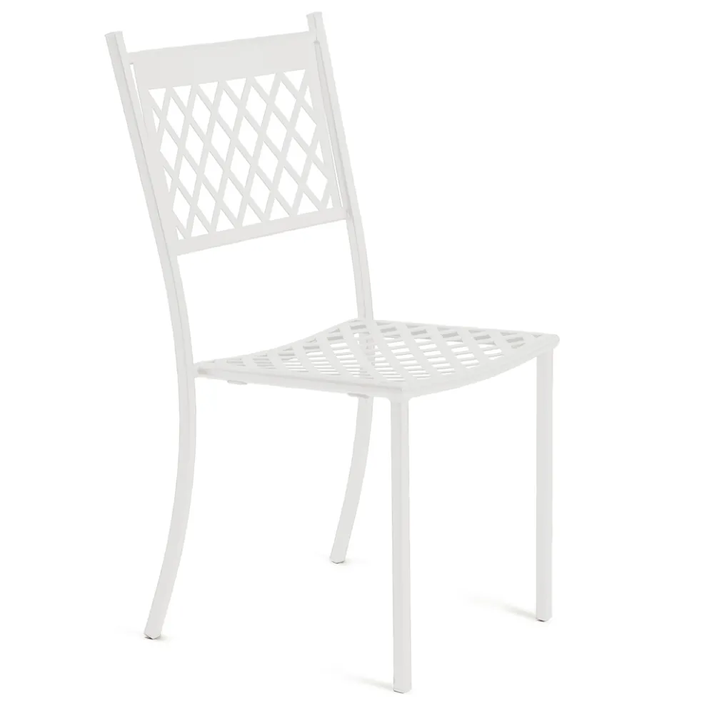 Stapelbarer Outdoor-Stuhl aus verzinktem Stahl Made in Italy 4 Stück - Celia