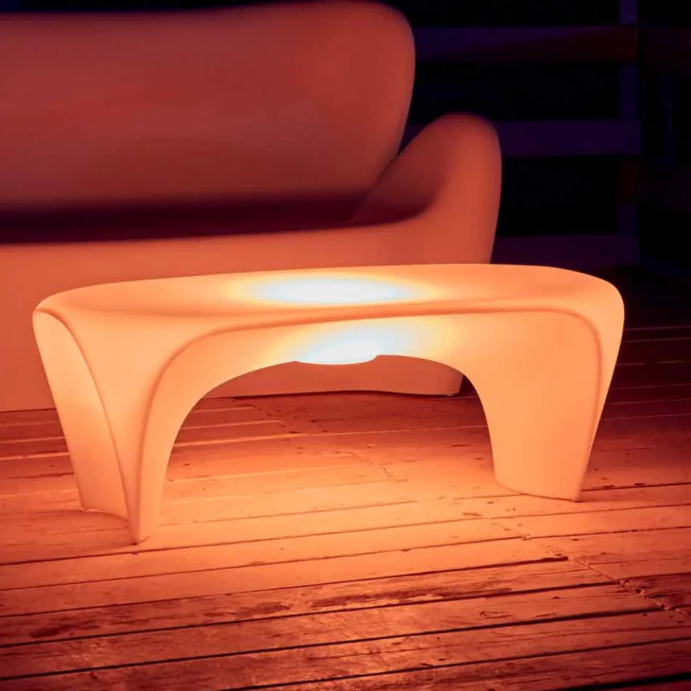 RGB Leuchtender Couchtisch für Outdoor- oder Indoor-Design aus Kunststoff - Lily von Myyour