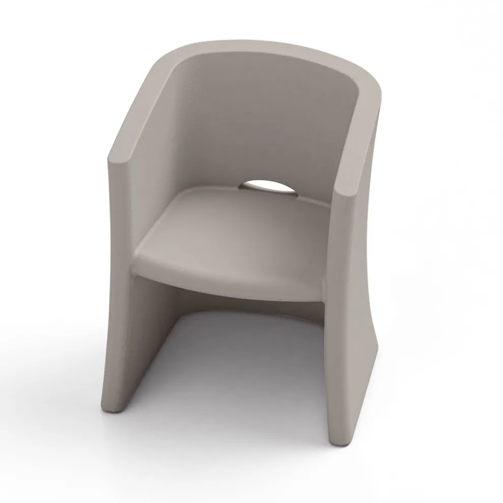 Gartensessel aus Polyethylen mit Armlehnen Made in Italy - Perez