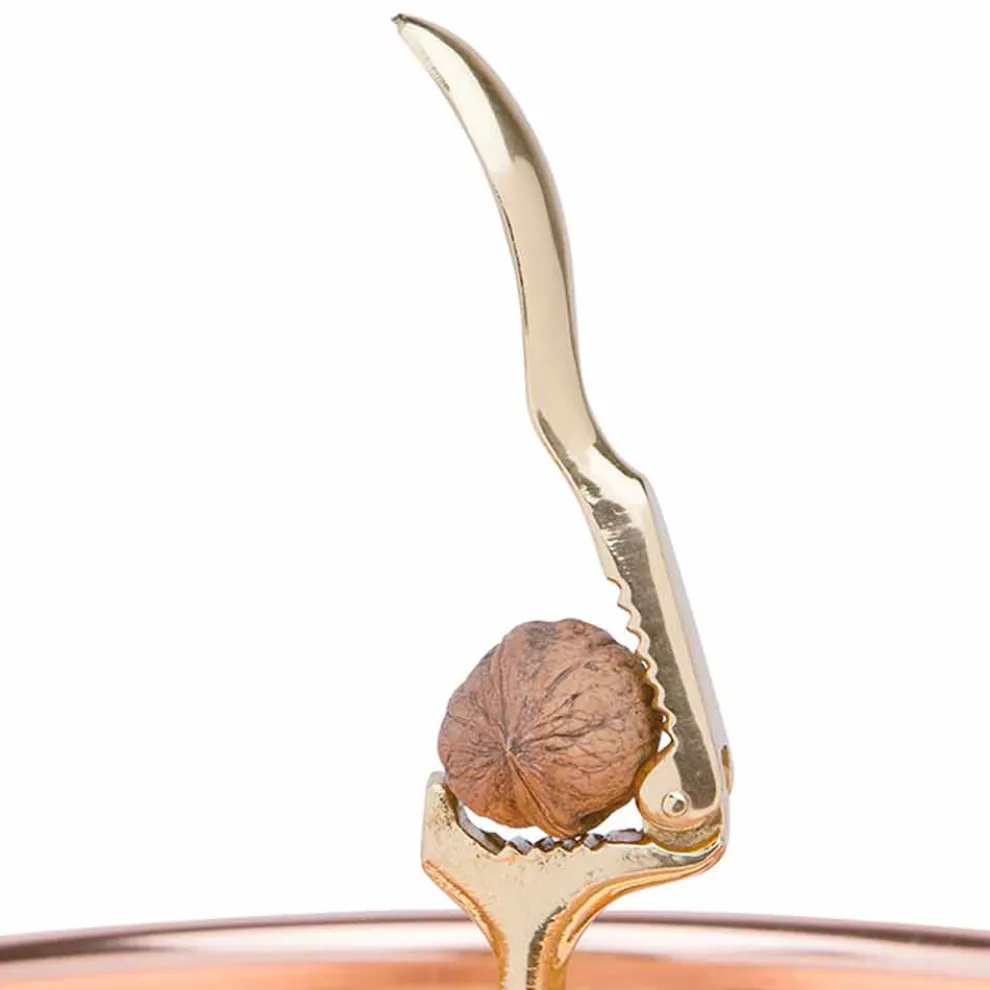 Nussknacker Tablett aus massivem Kupfer handgefertigtes Design 28 cm - Paronzo