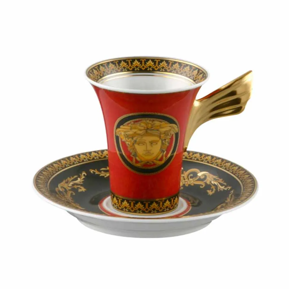 Rosenthal Versace Red Medusa Porzellan Design Kaffeetasse