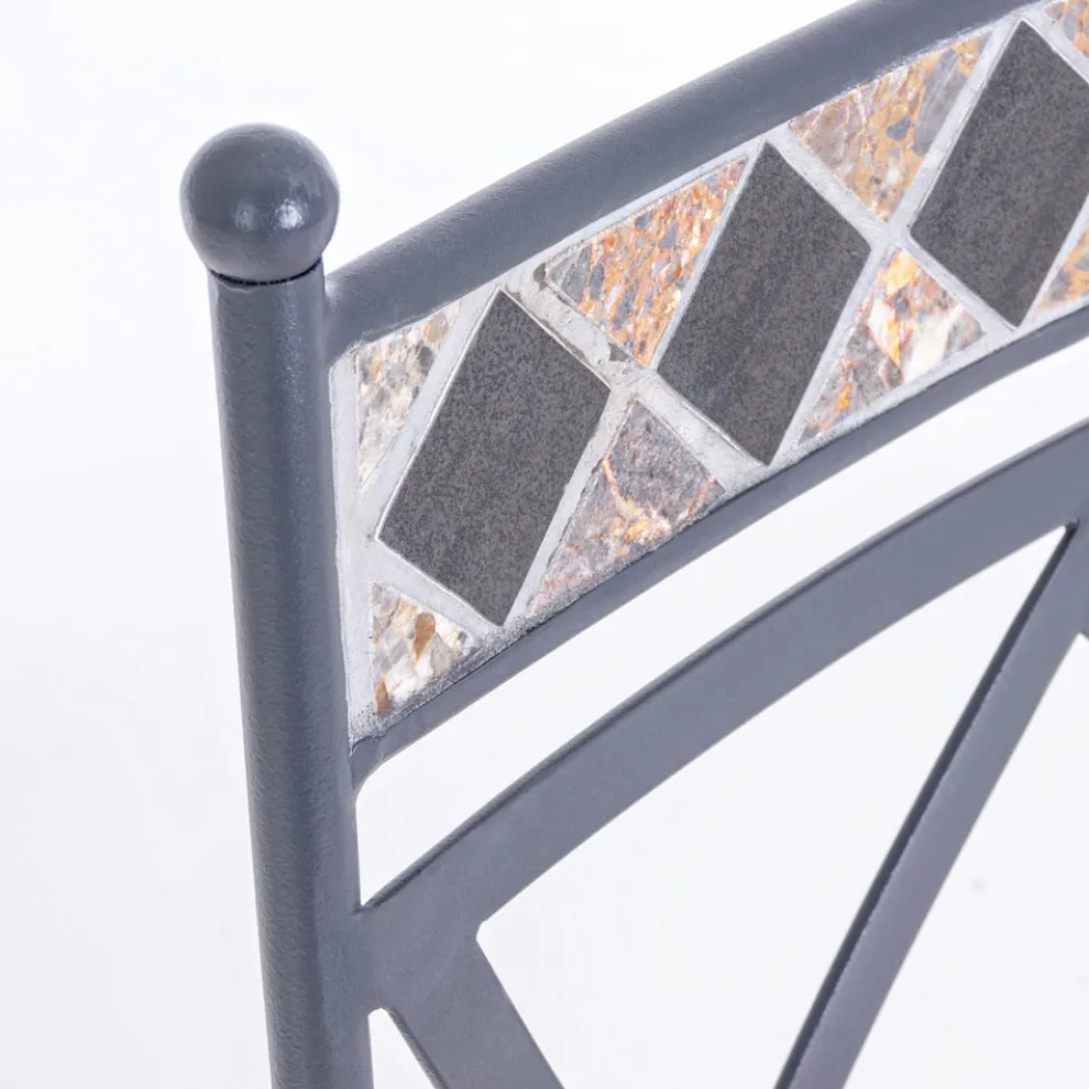 Stapelbarer Gartenstuhl aus Stahl mit oder ohne Armlehnen - Letizia