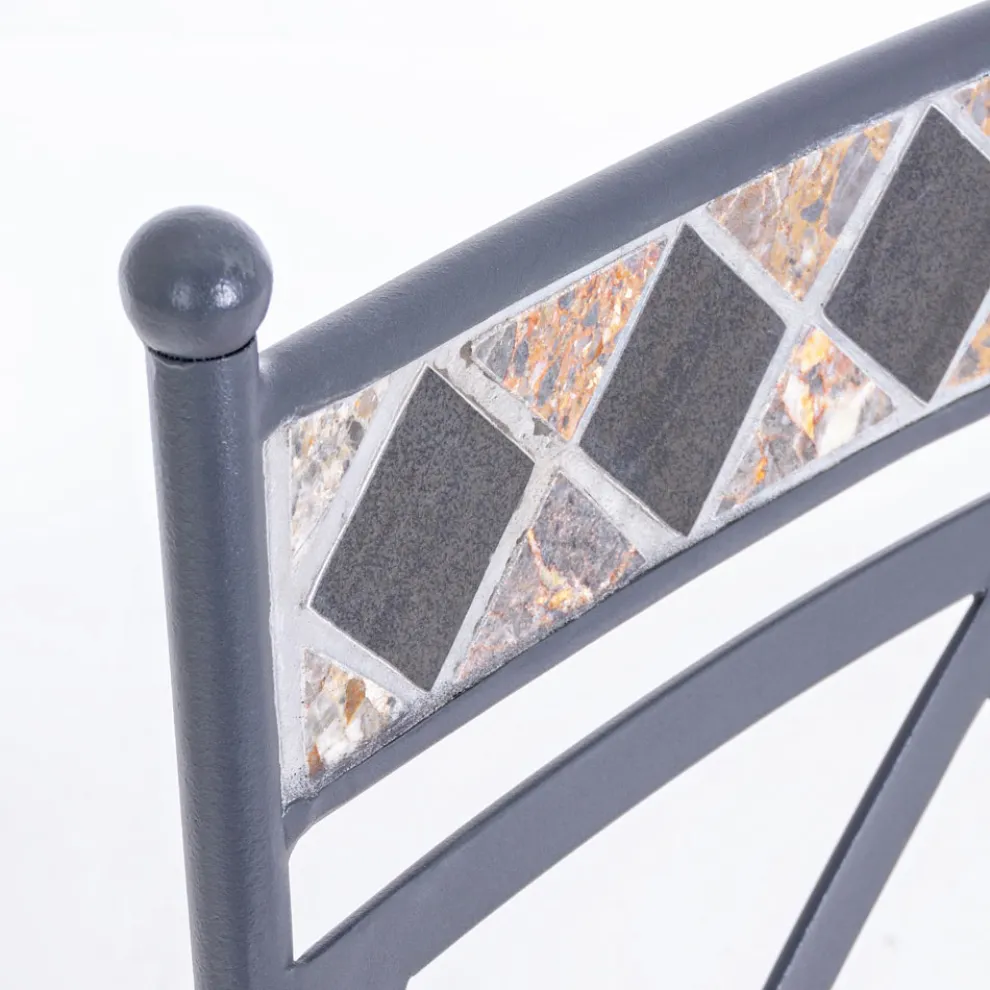 Stapelbarer Gartenstuhl aus Stahl mit oder ohne Armlehnen - Letizia