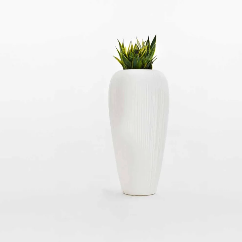 2 Stück Vase aus weißer, beige oder grauer Polyethylen - Haut von Myyour