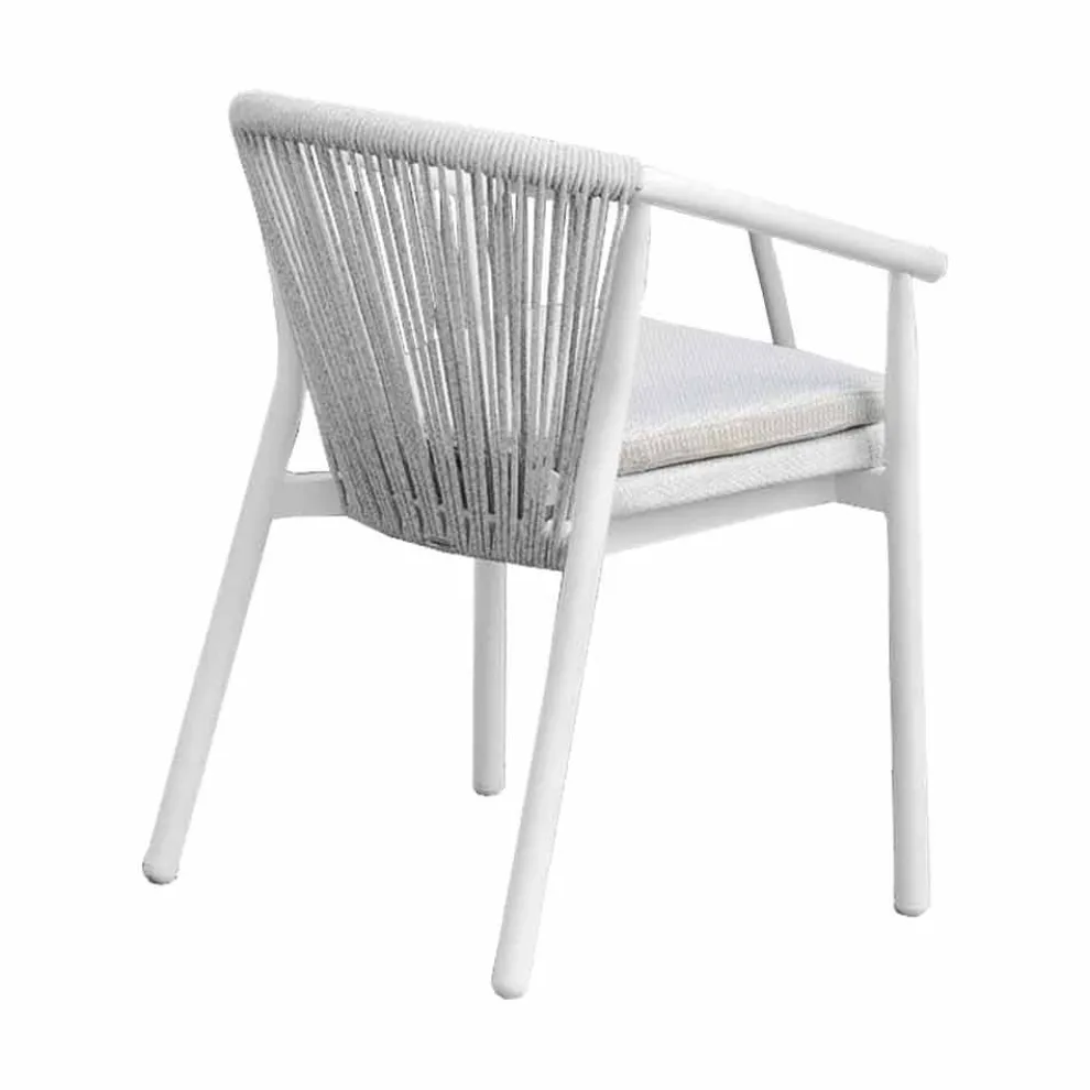 Gartenstuhl mit Armlehnen Stapelbar gepolstert H 78cm - Smart von Varaschin