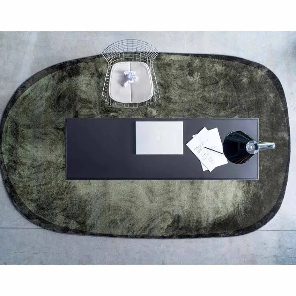 Ovaler Wohnzimmerteppich aus Polyamid mit Digitaldruck - Palmer