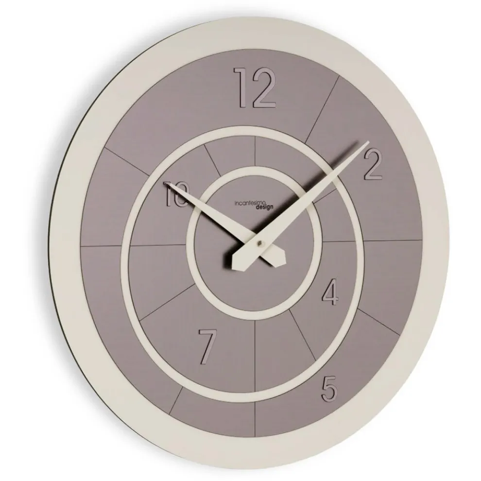 Runde Uhr aus halbgeschäumtem PVC mit hoher Dichte, hergestellt in Italien – kreativ